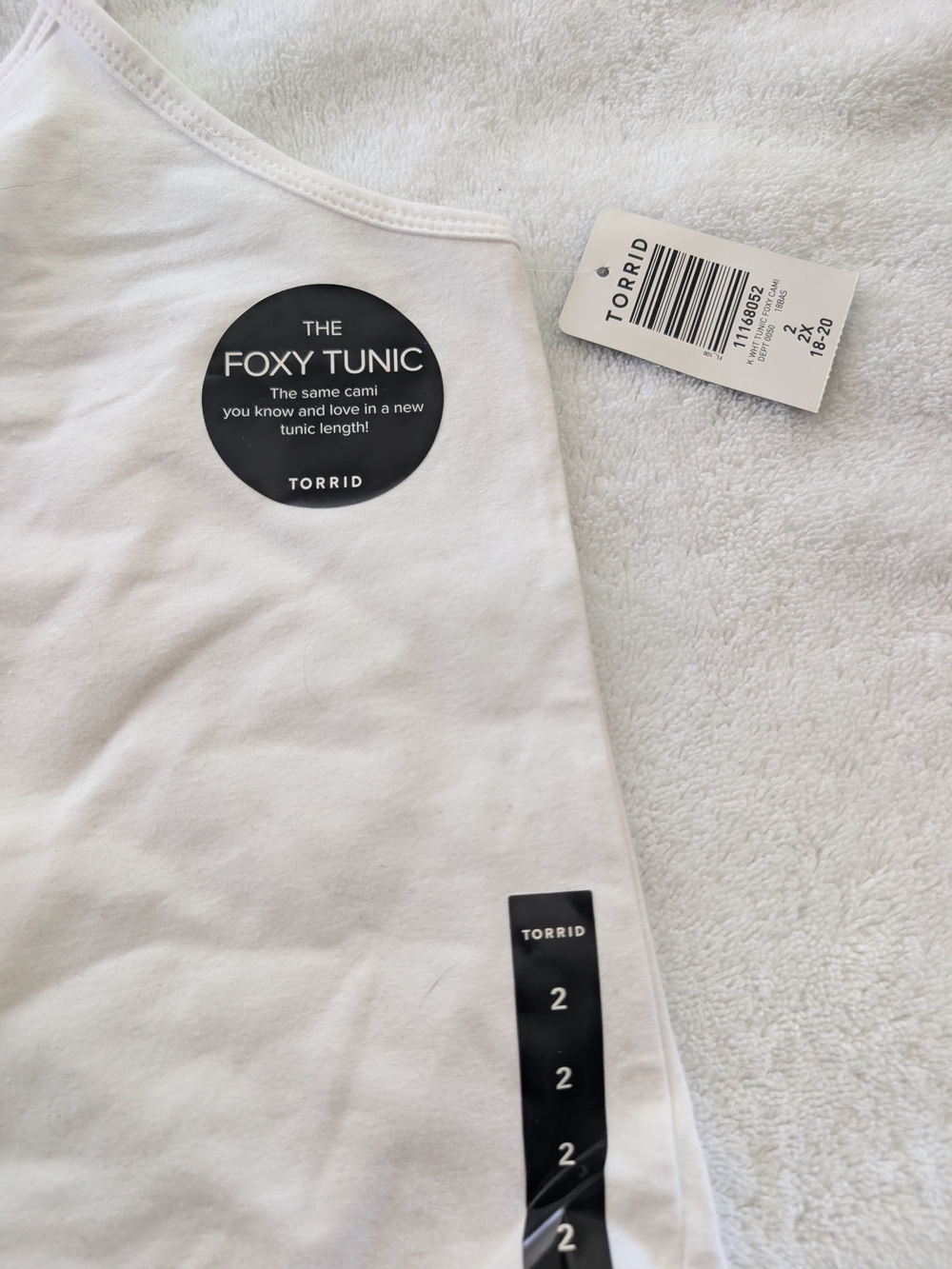 Torrid The Foxy Tunic Cami in White